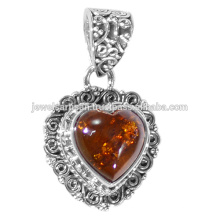 Amber Gemstone 925 Sterling Silver Pendant Jewelry